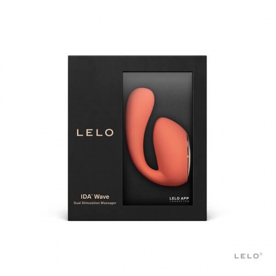 LELO IDA WAVE double-head stimulation massager coral red